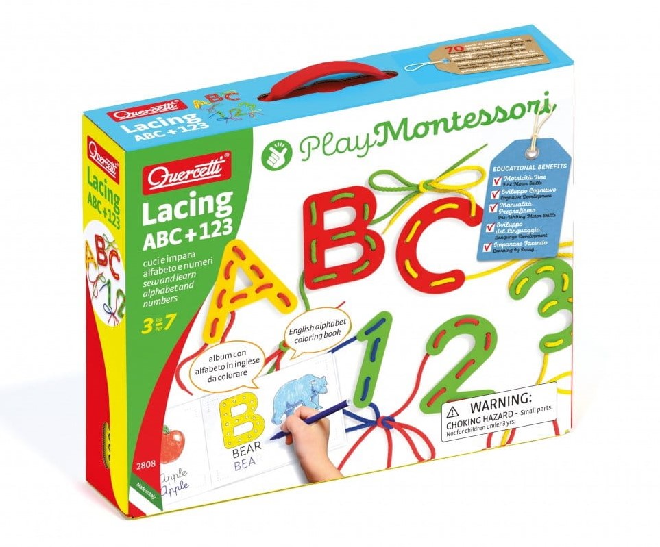 Montessori Play Przeplatanka ABC+123 cyferki i literki